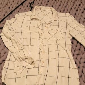 Long sleeve button up cotton blouse
